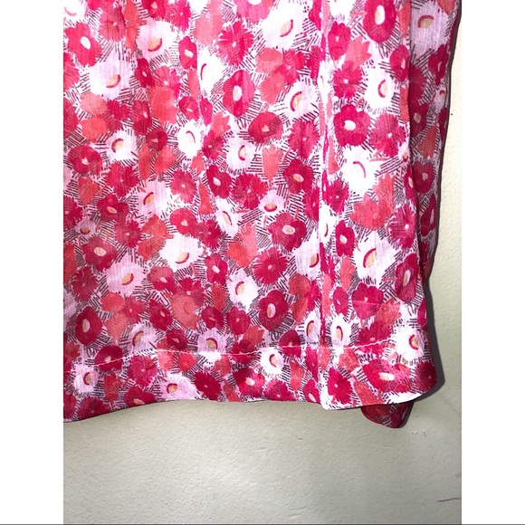 Sheer Floral Tank Top Blouse Large - Picture 7 of 8